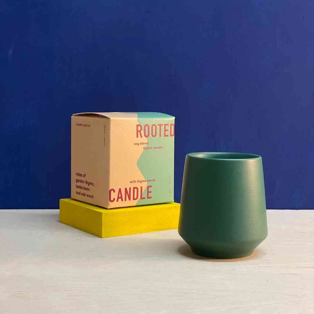 Modern Sprout Rooted Thyme Candle